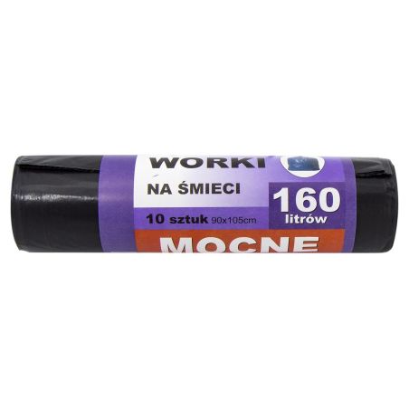 Worki na śmieci worek 120L czarne mocne 10szt