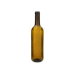 Butelka szklana na wino Bordolese 0,75L Brązowa
