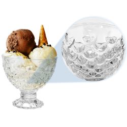 Pucharek szklany do lodów deserów ZESTAW 6szt Łza