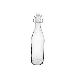 Butelka szklana na wino okrągła z KLIPSEM 0,5L