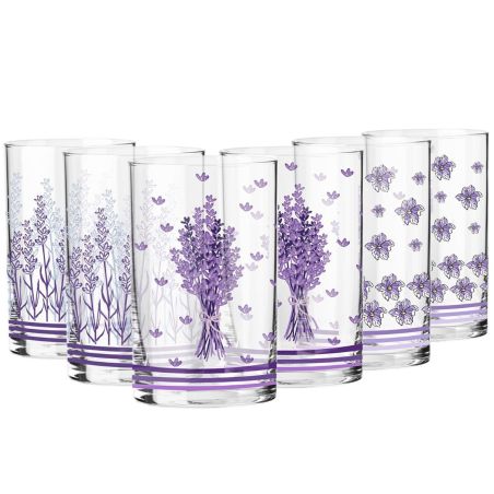 Szklanka do herbaty dekorowane KROSNO Lavender 6x