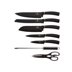 Komplet noży 8el noże w bloku LP-BH-150L Berlinger Haus Black Rose collection
