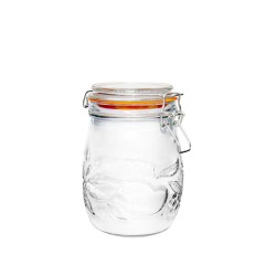 Słój szklany słoik z klamrą pojemnik wek 0,75L