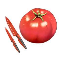 Deska do krojenia pomidor Fundix + 2 noże Zestaw