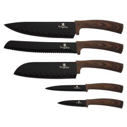 Komplet 5 noży zestaw noże BH-2308 Berlinger Haus Ebony Rosewood collecion