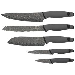Komplet 5 noży zestaw noże BH-2306 Berlinger Haus Granit Diamound line
