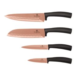 Komplet 4 noży zestaw noże BH-2385 Berlinger Haus Metallic Line Rose Gold edition