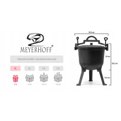 KOCIOŁEK ŻELIWNY MEYERHOFF 4L+ŁYŻKA