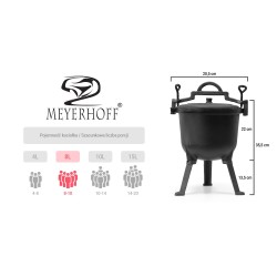 KOCIOŁEK ŻELIWNY MEYERHOFF 8L+ŁYŻKA