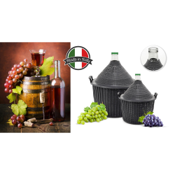 BALON W KOSZU 25L + KOREK + RURKA FERMENTACYJNA NA WINO DYMION GALON DAMA