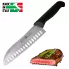 Nóż 19cm kuchenny santoku stal nierdzewna nożyk do warzyw mięsa owoców