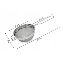 Sitko 8cm nierdzewne z rączką siteczko kuchenne uniwersalne cedzak stalowe