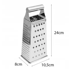 Tarka nierdzewna 9" 4 stronna kuchenna do sera warzyw owoców szatkownica