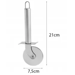 Radełko 21cm nóż do ciasta pizzy okrągły nierdzewny obrotowy