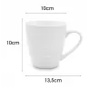 Zestaw 4X kubek 440ml tradycyjny porcelana z uchwytem uniwersalny PREZENT BL-13447-1 BIAŁY