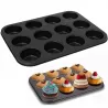 Blacha FORMA do pieczenia muffinek 35x26 Czarna